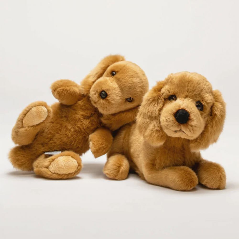 LA PELUCHERIE - CHIEN THEO COCKER BOULE 30CM