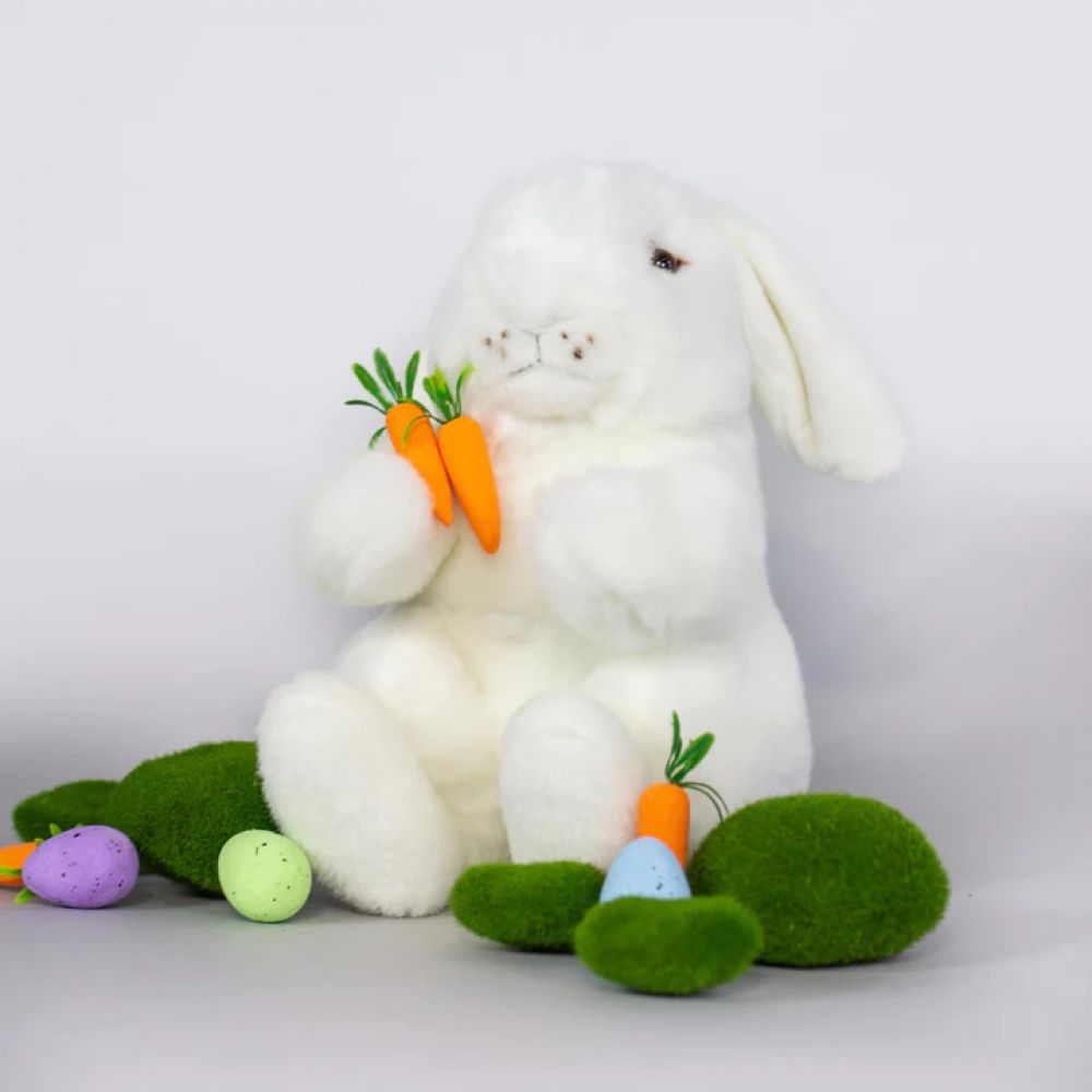 LAPIN ERNEST BLANC 30CM -La Pelucherie