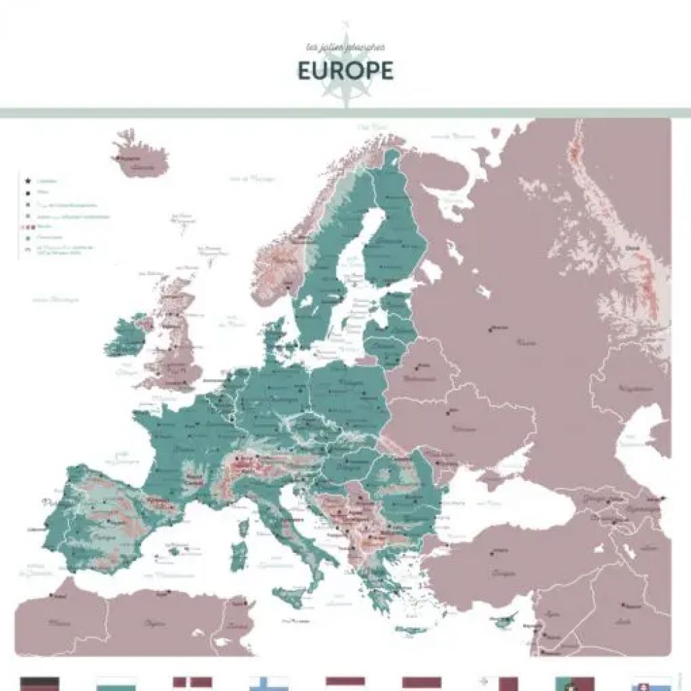 PLANCHE CARTE D'EUROPE