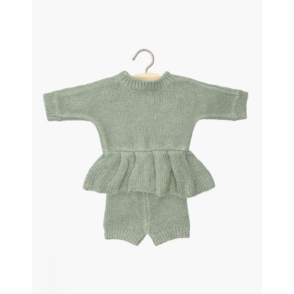 BABIES - ENSEMBLE FELICIE EN TRICOT THE VERT -Minikane
