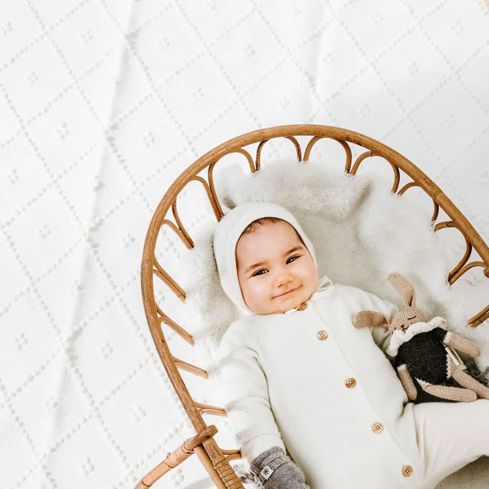 COMBINAISON BEBE EN CACHEMIRE - ALEXANDRA BLANCHE