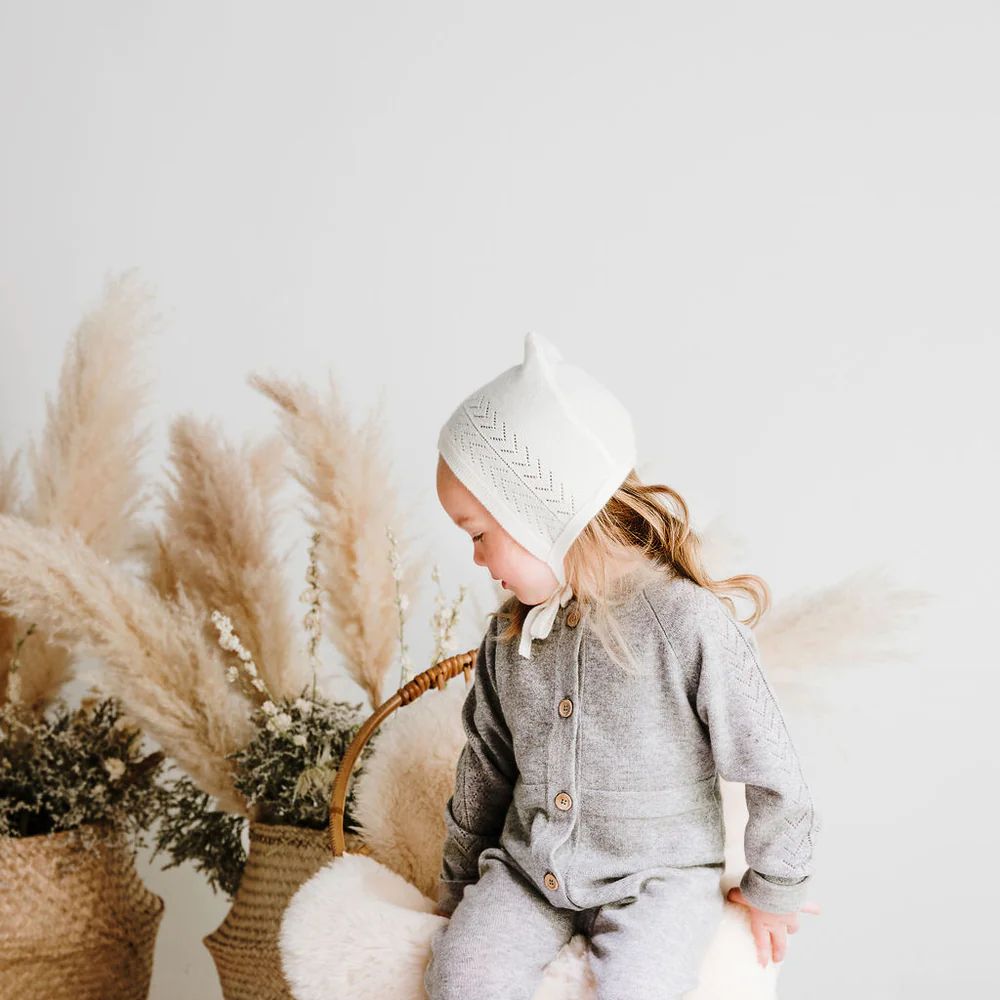 COMBINAISON BEBE EN CACHEMIRE - ALEXANDRA GRISE