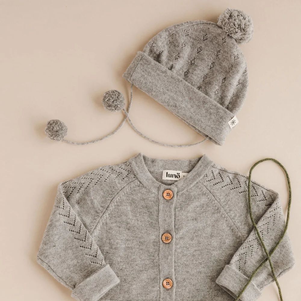 COMBINAISON BEBE EN CACHEMIRE - ALEXANDRA GRISE