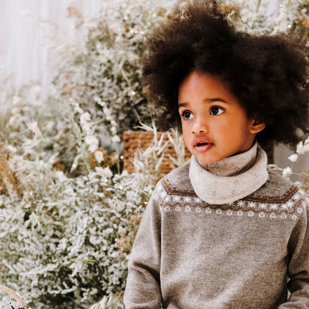 ECHARPE BANDANA BEBE EN CACHEMIRE - CHARLES BEIGE -Luno Tricot