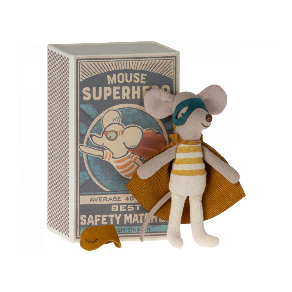 SOURIS SUPER HEROS, PETIT FRERE ET SA BOITE ASS
