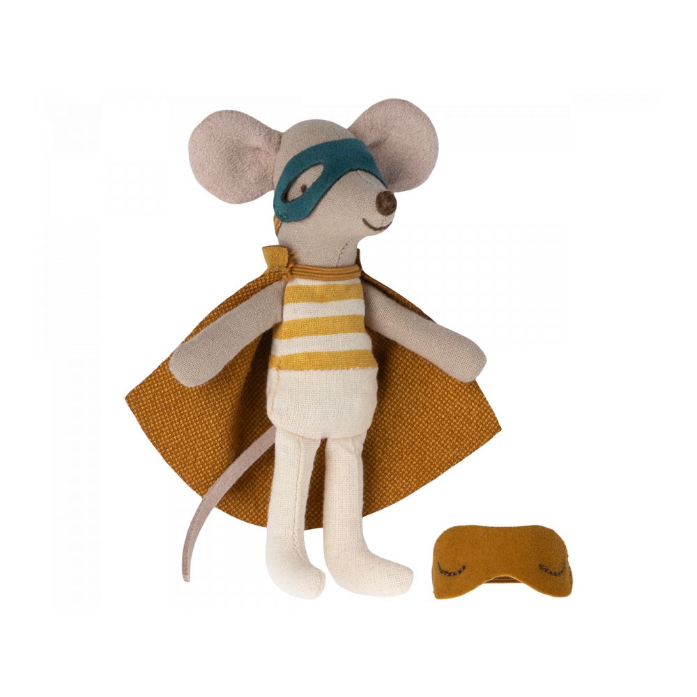 SOURIS SUPER HEROS, PETIT FRERE ET SA BOITE ASS