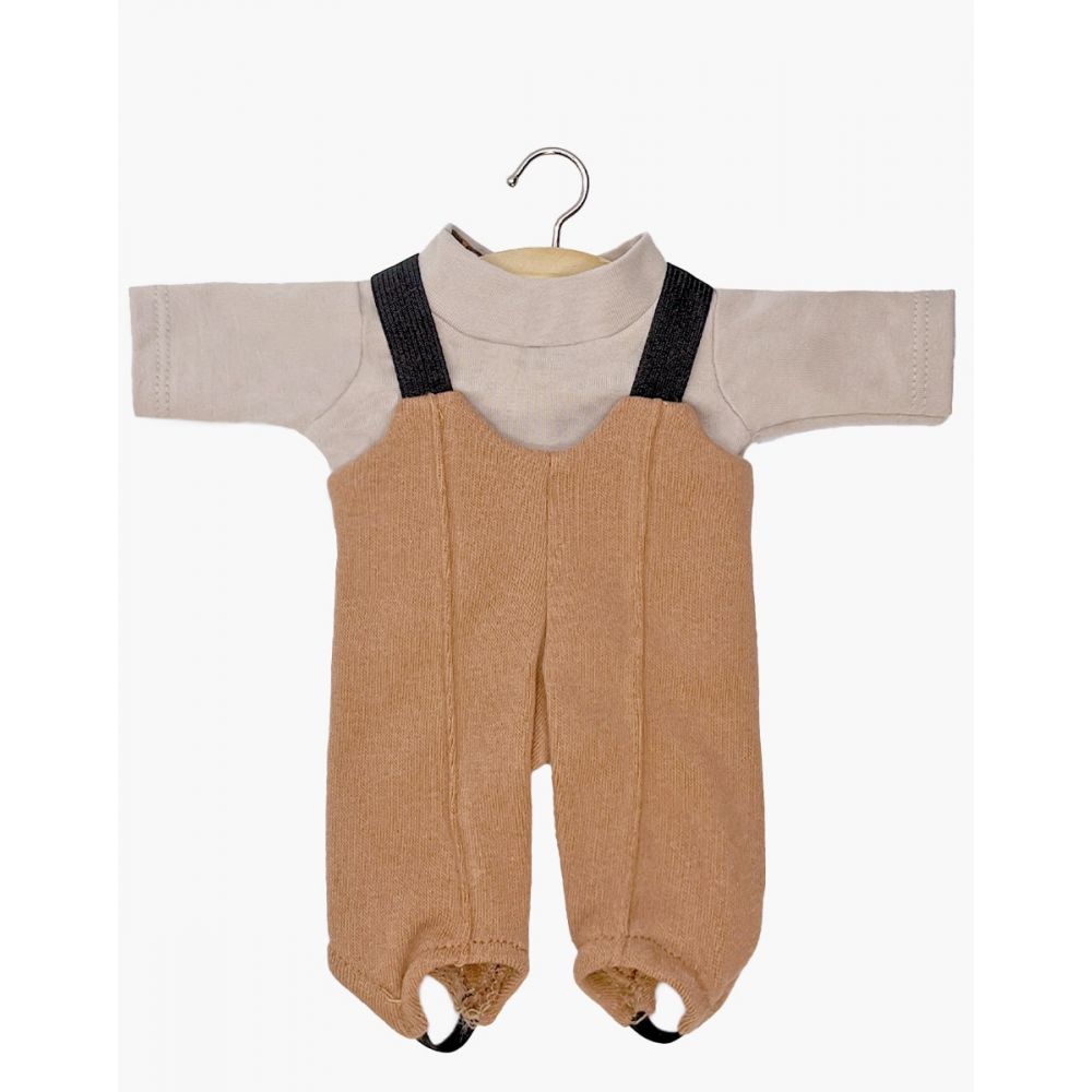 GORDIS - ENSEMBLE FUSEAU BRETELLES POPEYE MOLLETON CASSONADE/LIN -Minikane