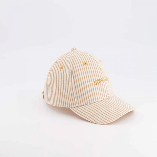 CASQUETTE 3/6A SUNSHINE RAYURES OCRE