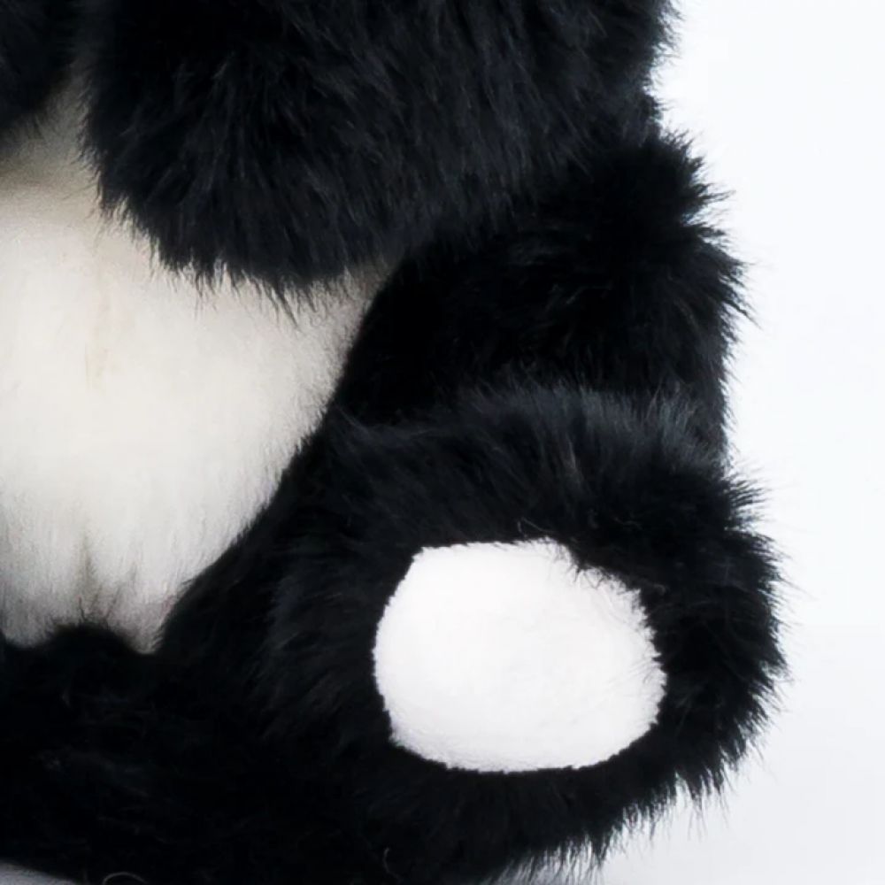 CHAT GUSTAVE BOULE NOIR ET BLANC 25CM -La Pelucherie