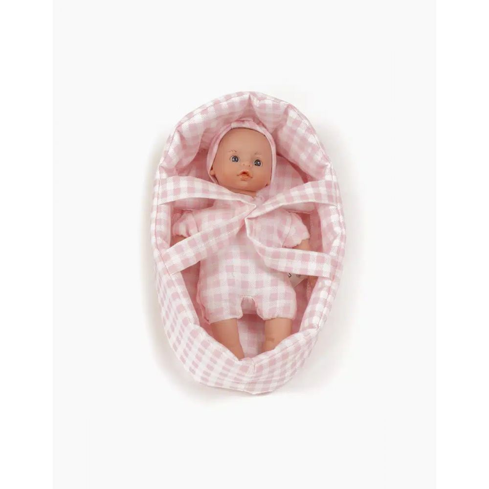MINIS – TEA AUX YEUX CLAIRS ET SON COUFFIN VICHY ROSE PETALE
