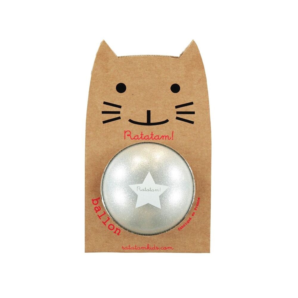 RATATAM - GRAND BALLON ARGENT PAILLETE 22 CM