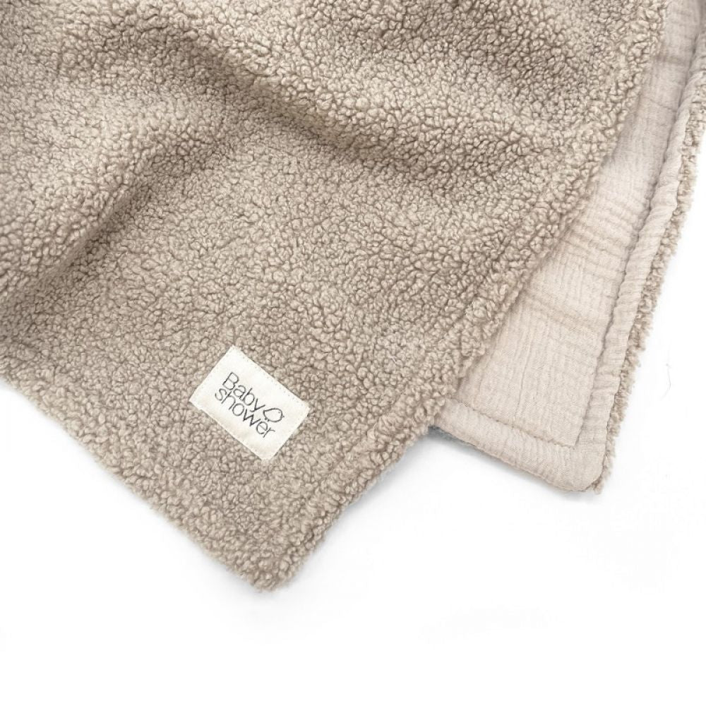 BABYSHOWER - COUVERTURE POLAIRE LARGE LATTE DOODLE