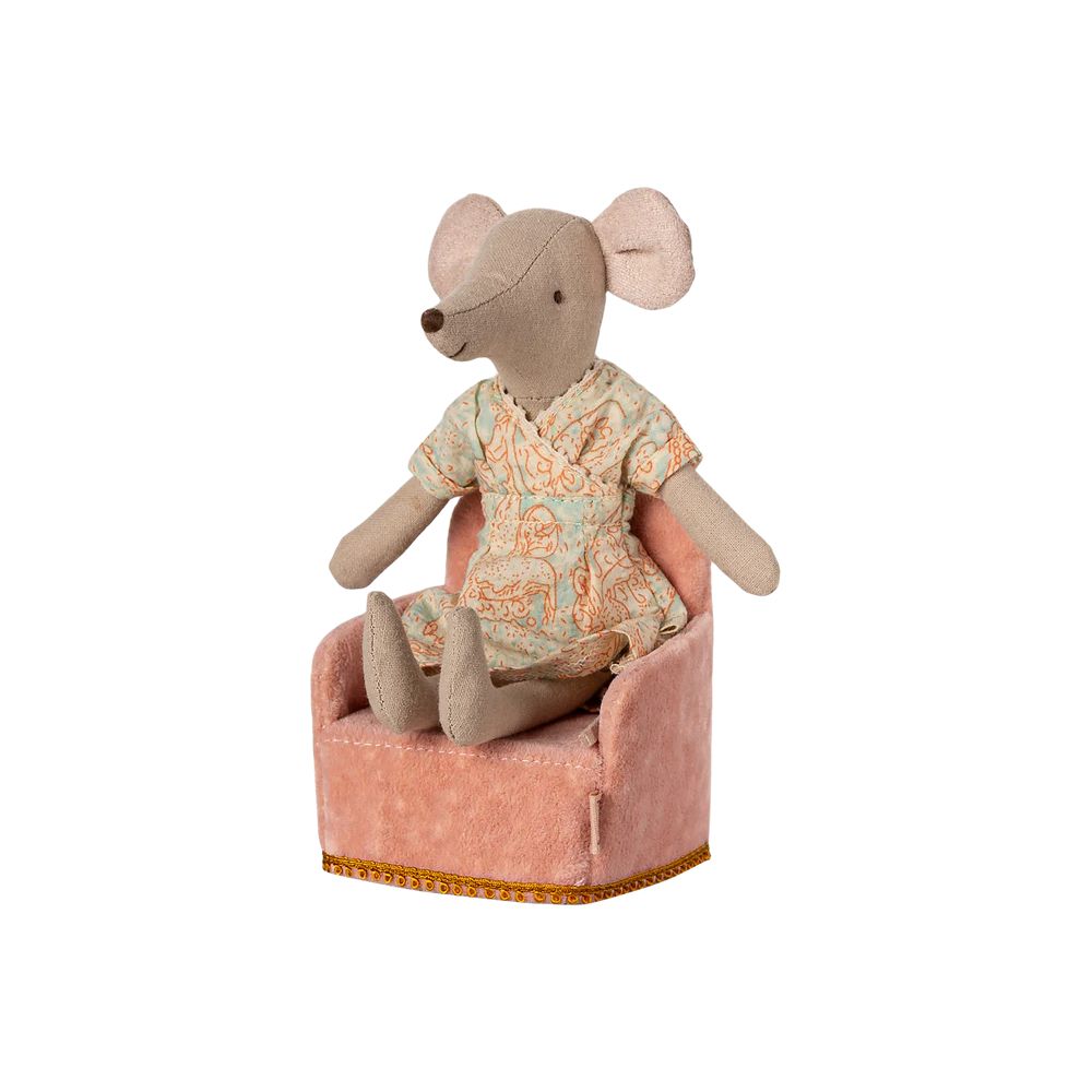 FAUTEUIL -SOURIS - ROSE -Maileg