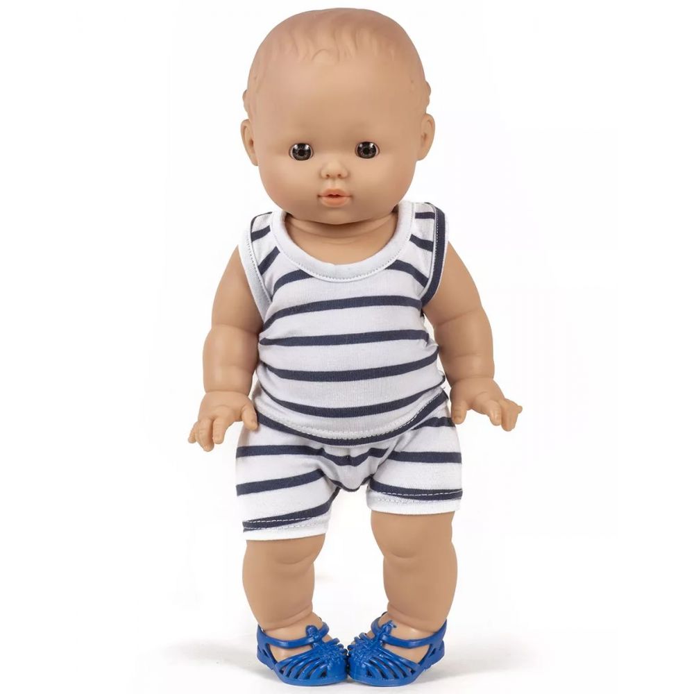 GORDIS - LES P'TITS BASIQUES - DESSOUS GARCON MARCEL EN JERSEY A RAYURES BLEU MARINE