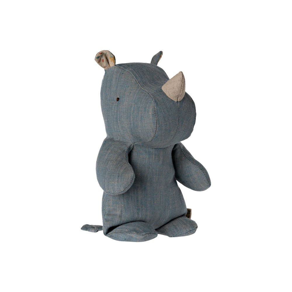 MAILEG - SAFARI FRIENDS, RHINO, SMALL - BLEU/SABLE