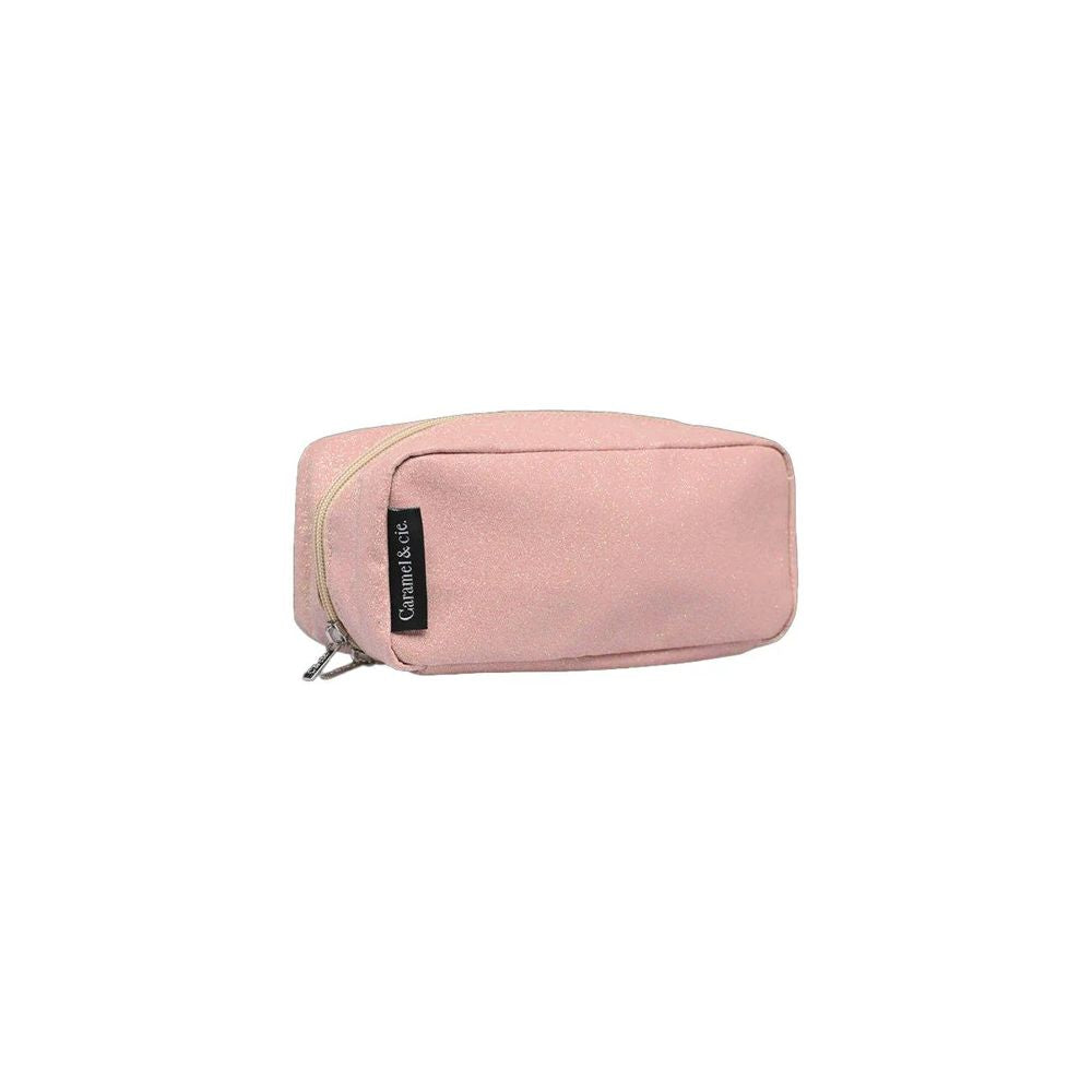 TROUSSE A TROIS COMPARTIMENTS-PAILLETTES CORAIL -Caramel Hors Depot