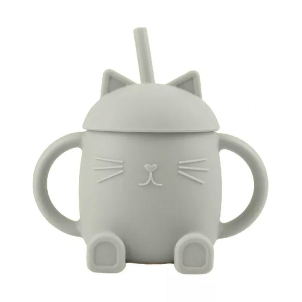 CHOO - TASSE AVEC PAILLE EN SILICONE CHATTY NUDE