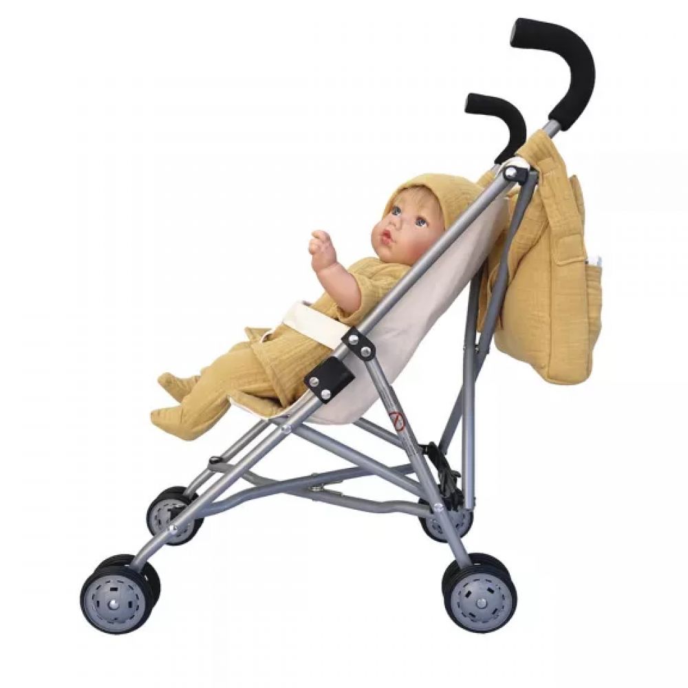 POUSSETTE POUPEE BOBBLE MOUTARDE -Wookids Toys