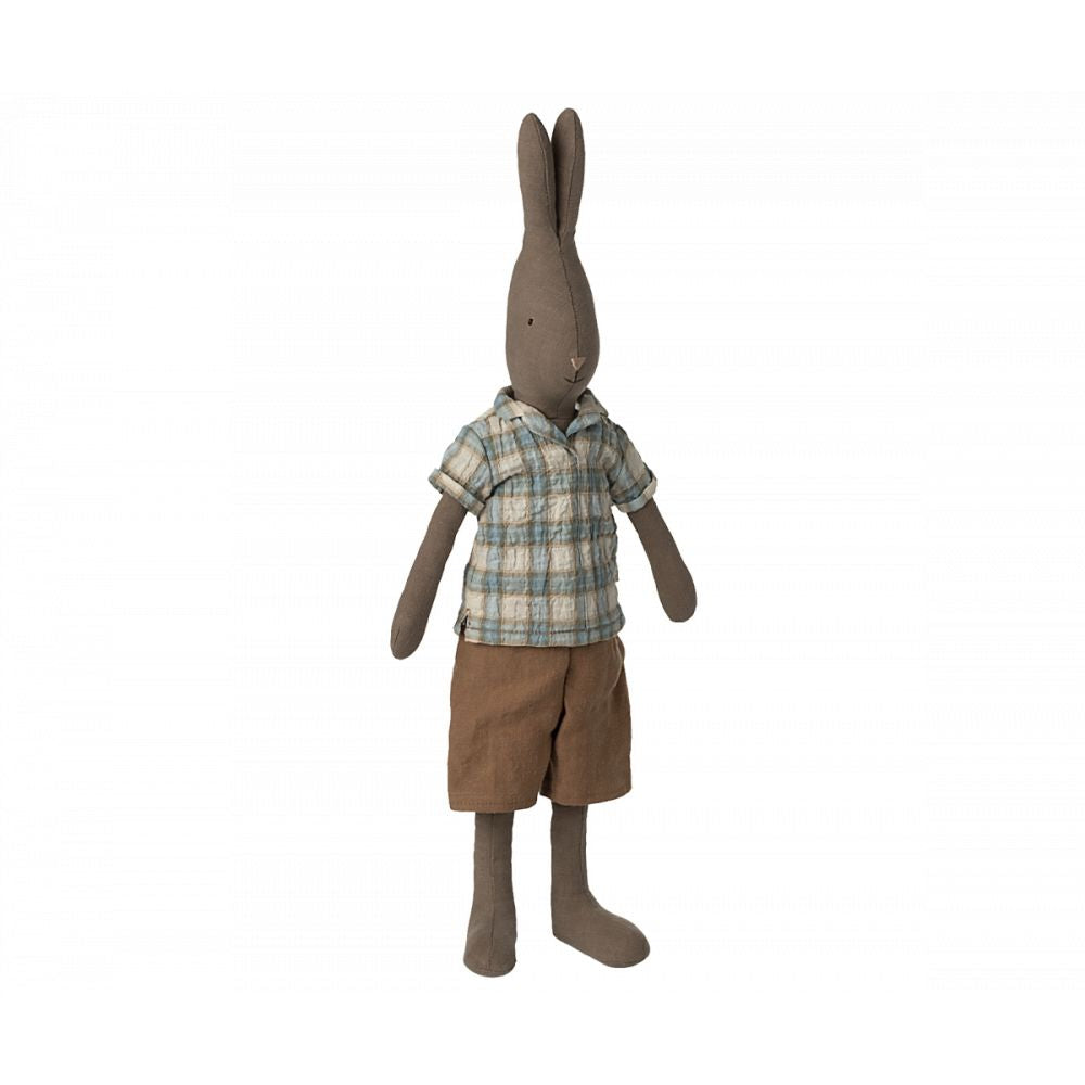 LAPIN TAILLE 3 - MARRON, CHEMISE ET SHORT -Maileg