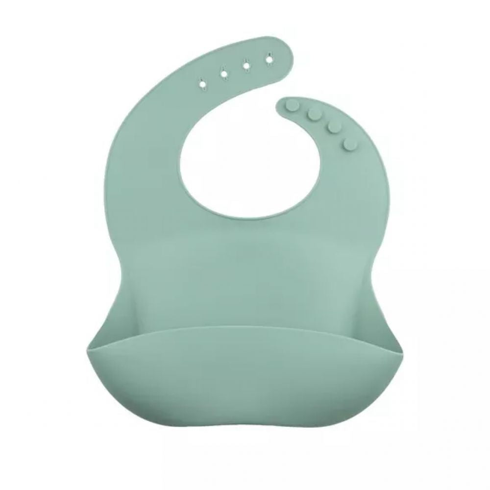 BAVOIR EN SILICONE AVEC POCHE SILKY VERT MENTHE -Choo