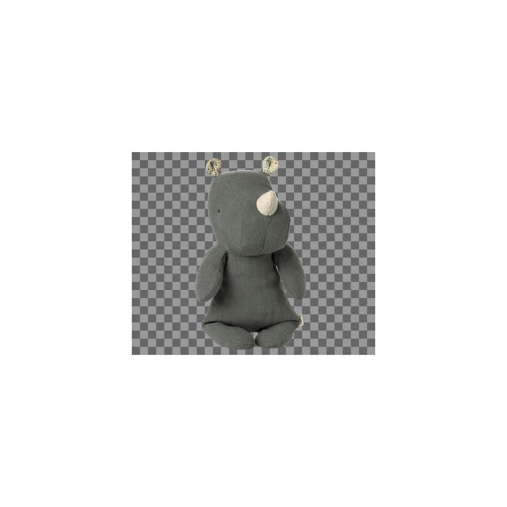 MAILEG - SAFARI FRIENDS, RHINO, SMALL - PINE