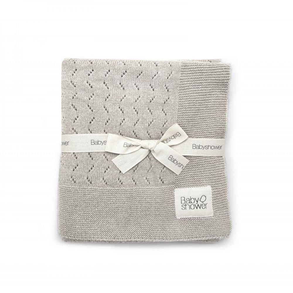 COUVERTURE TRICOT CLASSIC CASHMERE BEIGE -Babyshower