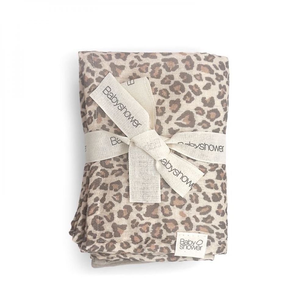 BABYSHOWER - SET 3 MINI-LANGES WILD PRINT
