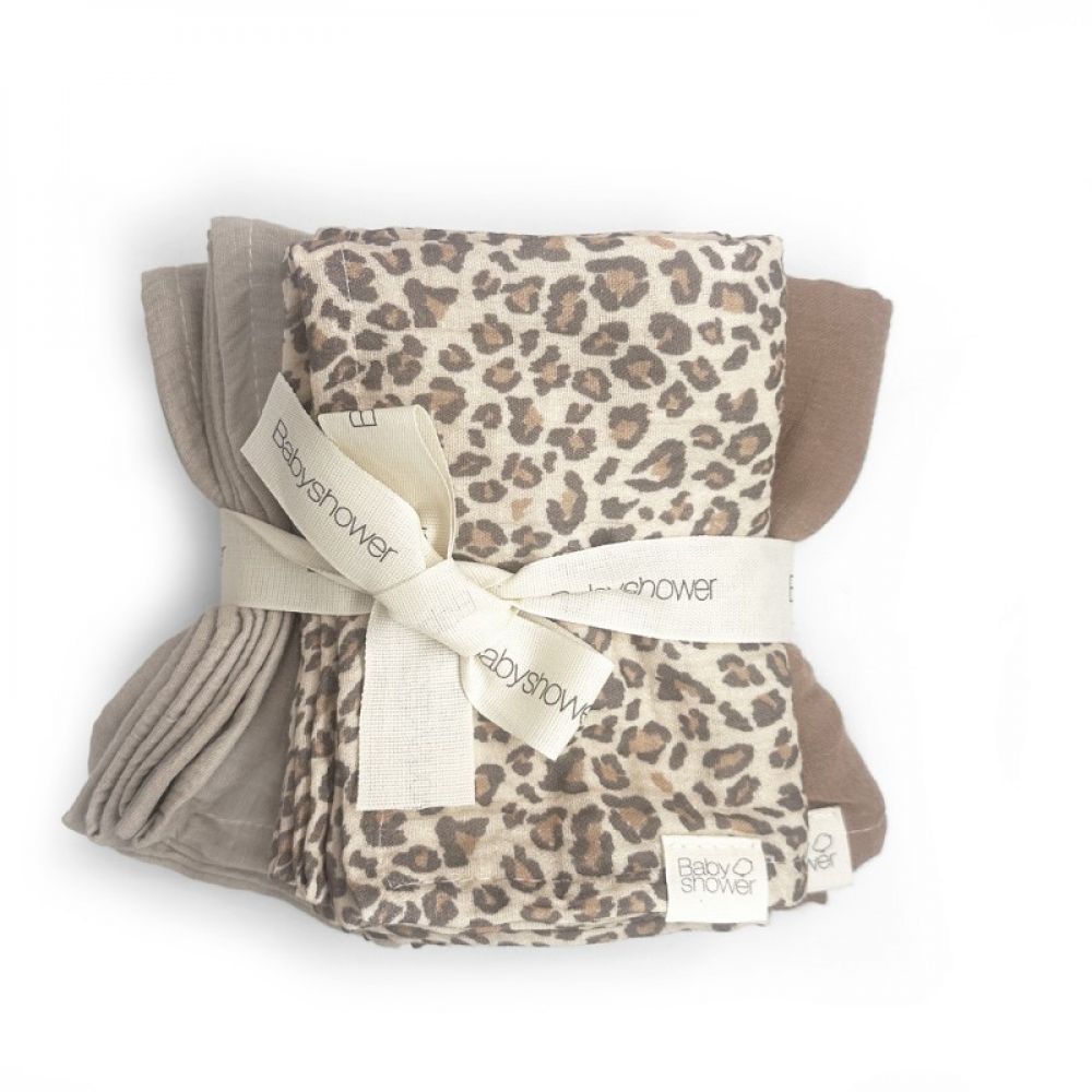 BABYSHOWER - SET 3 MINI-LANGES WILD PRINT
