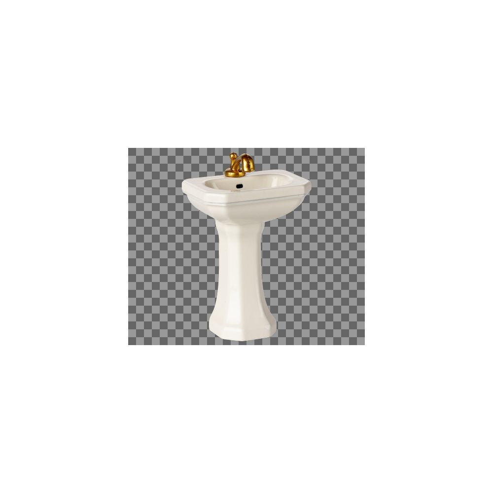 MAILEG - LAVABO DE SALLE DE BAIN - SOURIS - BLANC OFF WHITE