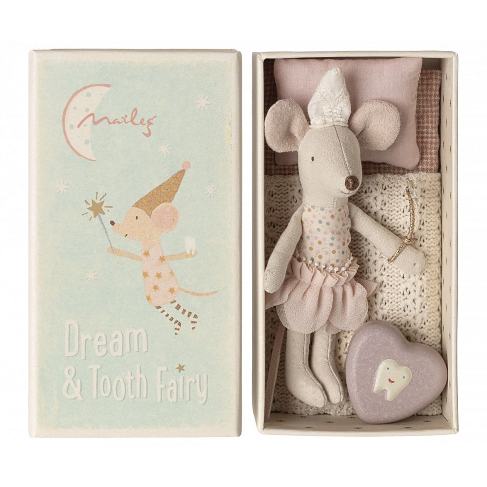 SOURIS FEE DES DENTS, PETITE SOEUR DANS SA BOITE ASSORTIE -Maileg
