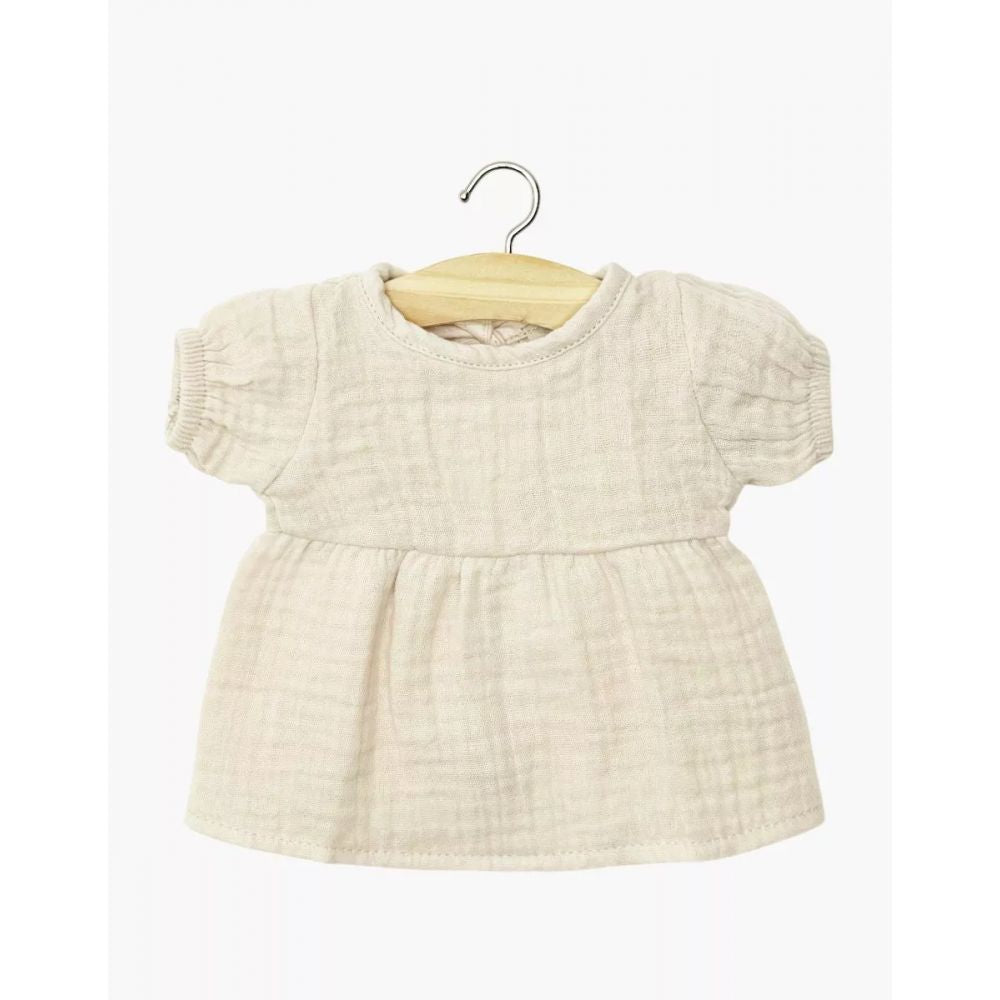 BABIES - ROBE FAUSTINE A MANCHES BALLONS EN GAZE DE COTON MASTIC -Minikane