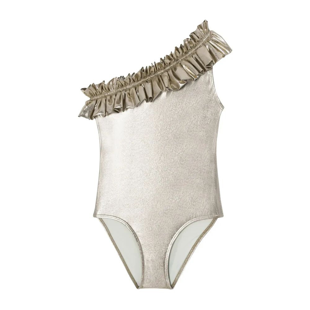 MAILLOT FILLE 1 PIECE VENUS - CHAMPAGNE IRIDESCENT -Lison Paris