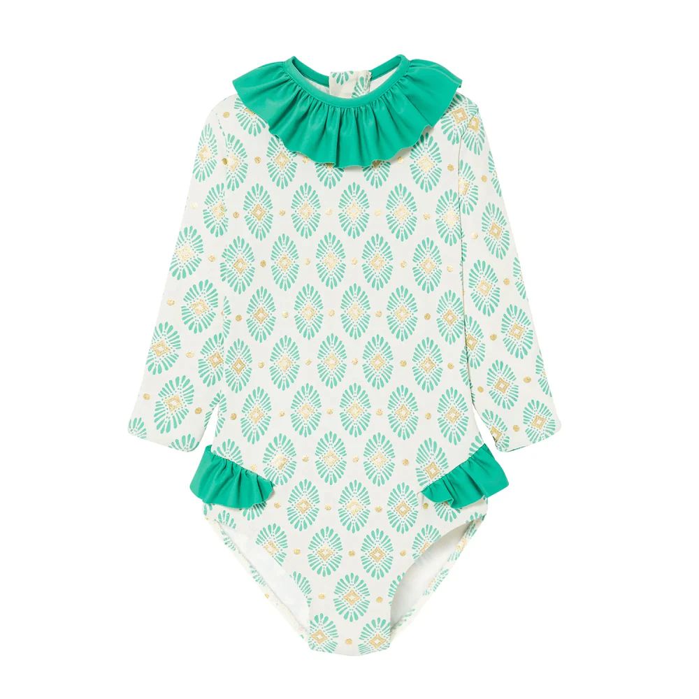 MAILLOT BEBE PONDICHERY ANTI UV JADE -Lison Paris