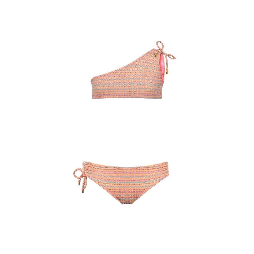 MAILLOT FILLE 2 PIECES COCO BRASSIERE CORAIL -Lison Paris