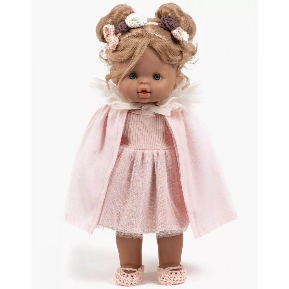 GORDIS - CAPE DE DANSEUSE OXANA EN JERSEY ROSE PALE ET TULLE ECRU -Minikane