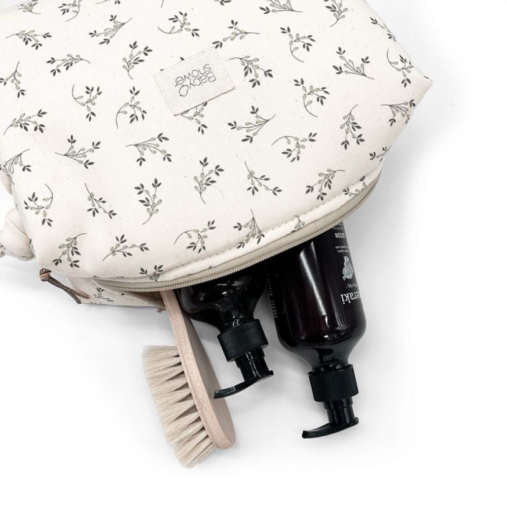 TROUSSE DE TOILETTE SOPHIE OLIVE BLOOM CANVAS -Babyshower