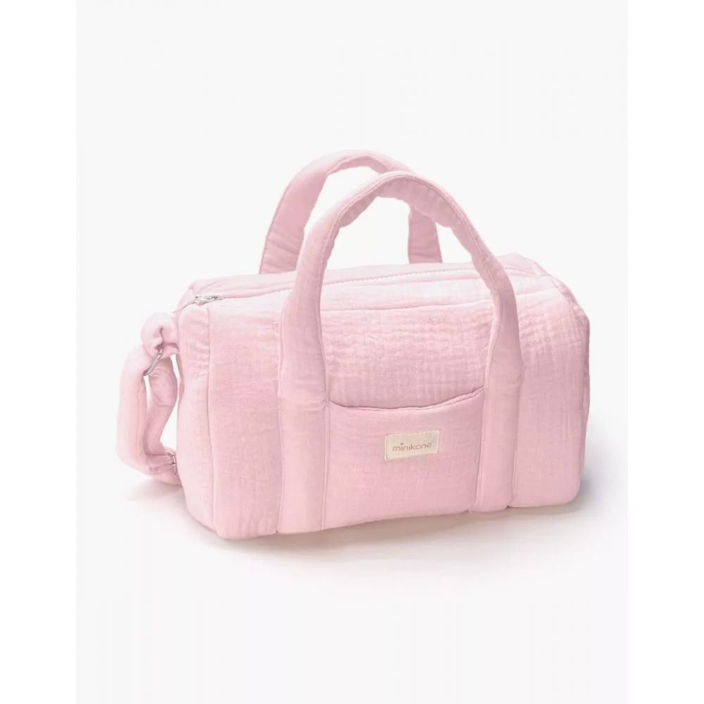 SAC A LANGER EN GAZE DE COTON FRAISE -Minikane