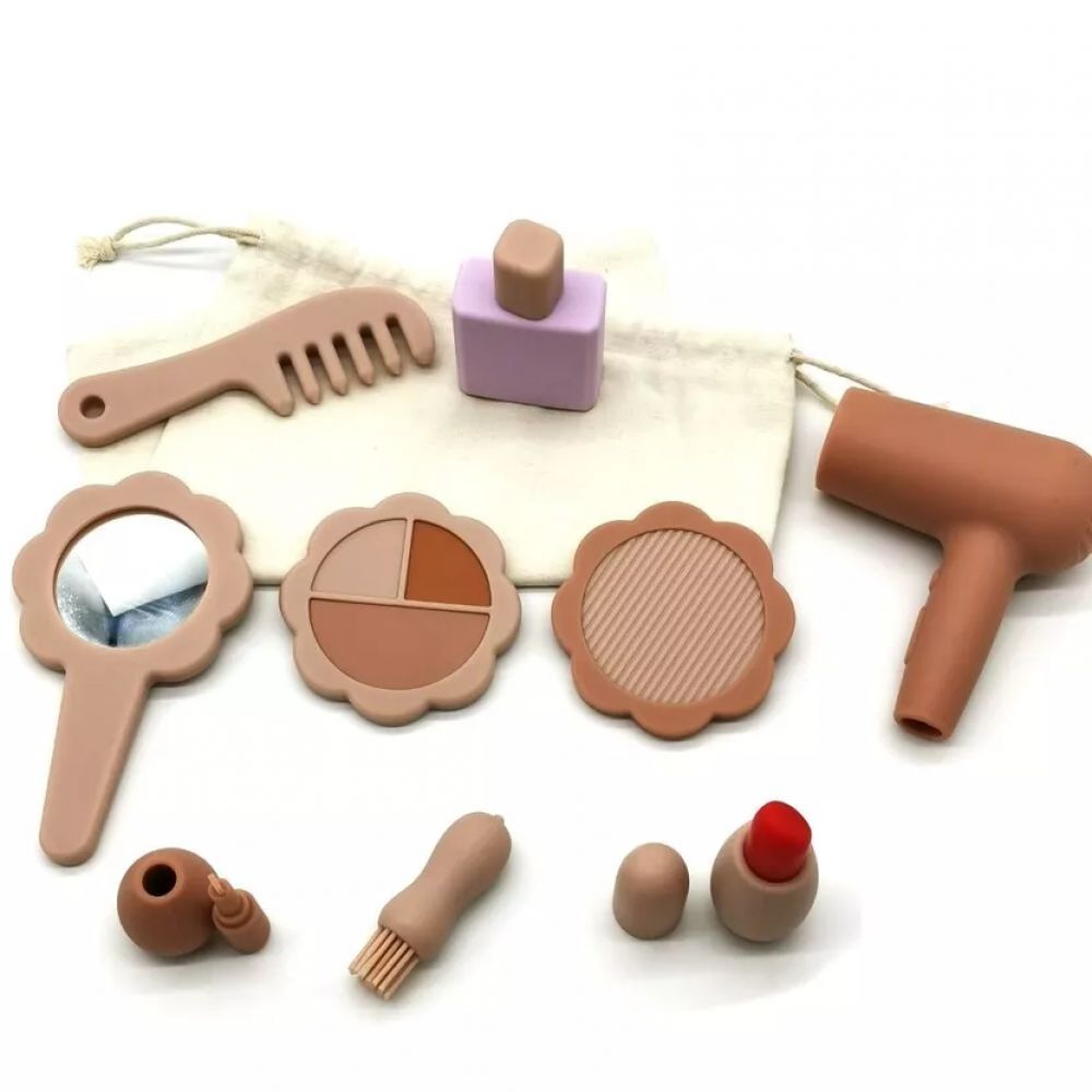 KIT DE BEAUTE EN SILICONE BEIGE -Petikids