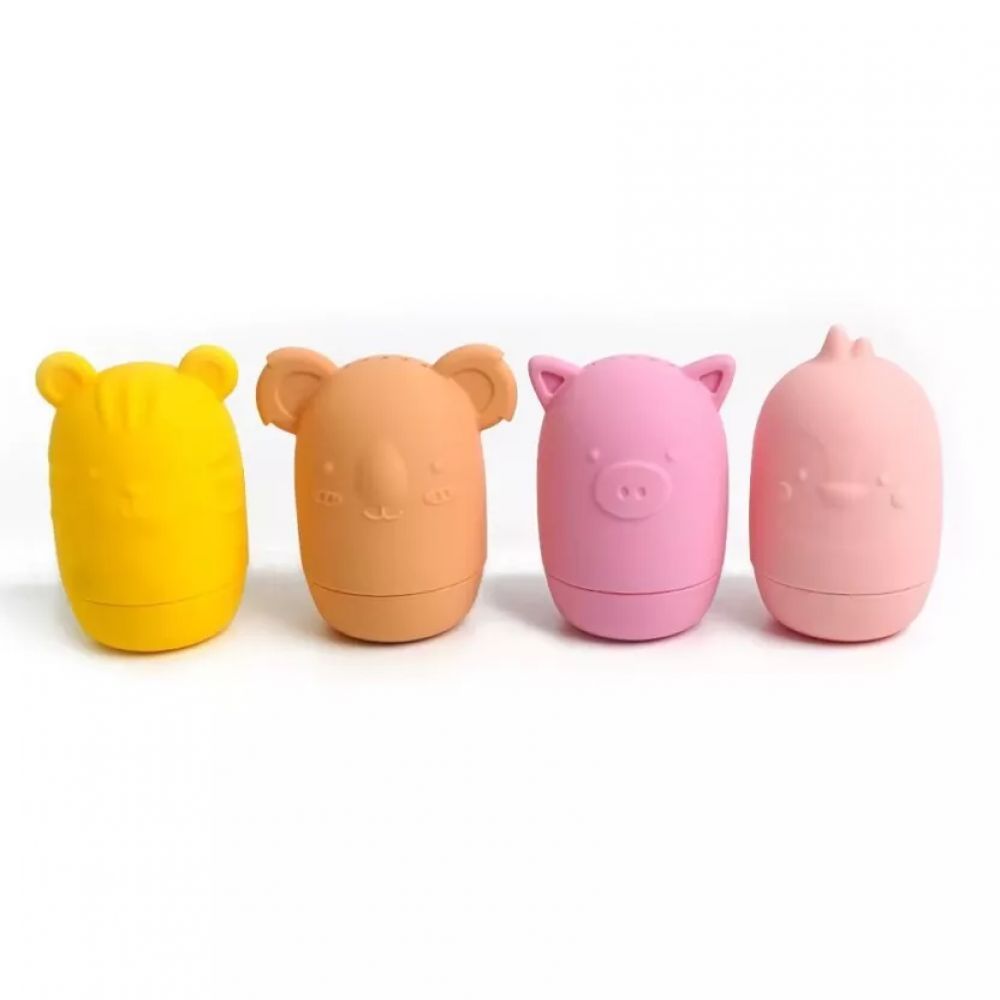 ANIMAUX RIGOLOS EN SILICONE ORANGE -Petikids