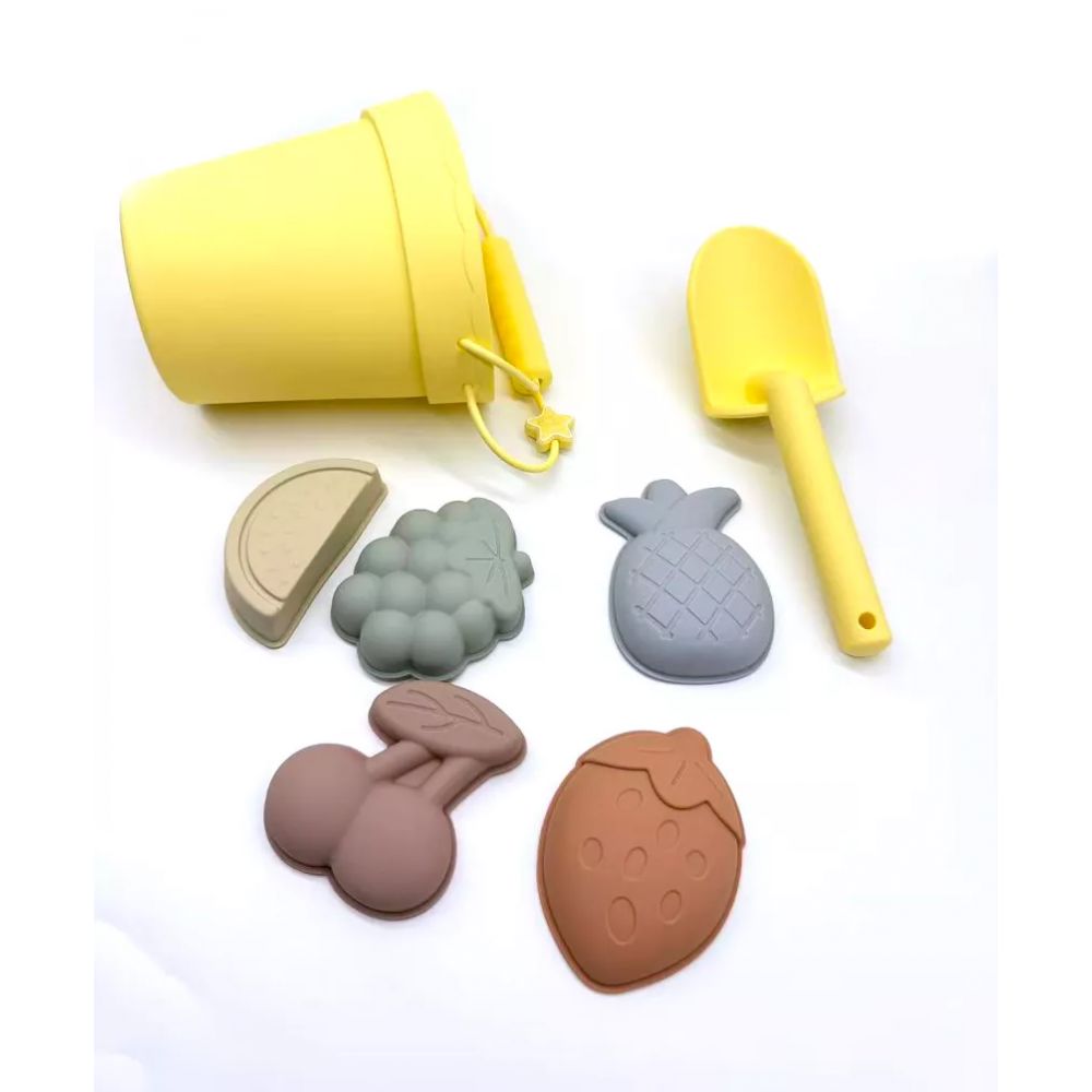 JOUETS DE PLAGE EN SILICONE - JAUNE CITRON -Petikids