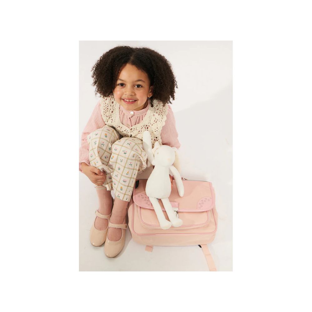 PETIT CARTABLE PEARL BLUSH OXFORD ROSE -Caramel & Cie
