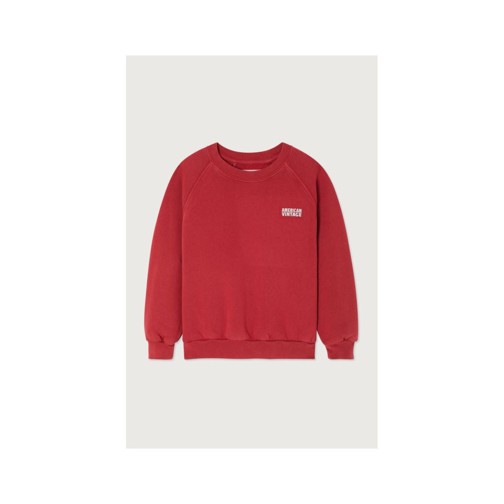 SWEAT ML COL ROND IZUBIRD - CERISE VINTAGE 7+ -American Vintage