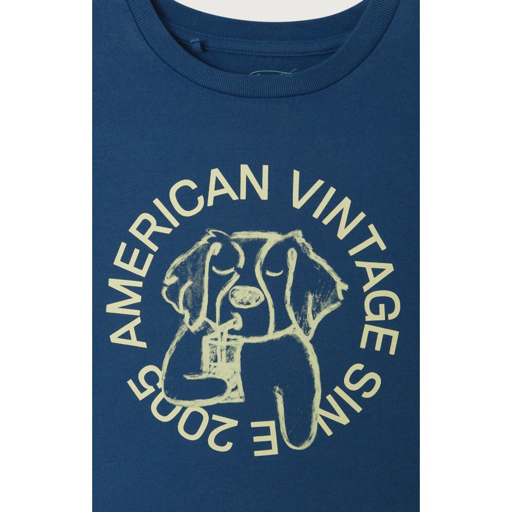 T-SHIRT DROIT MC COL ROND IMPRIME FIZVALLEY - OCEANIE VINTAGE 7+ -American Vintage