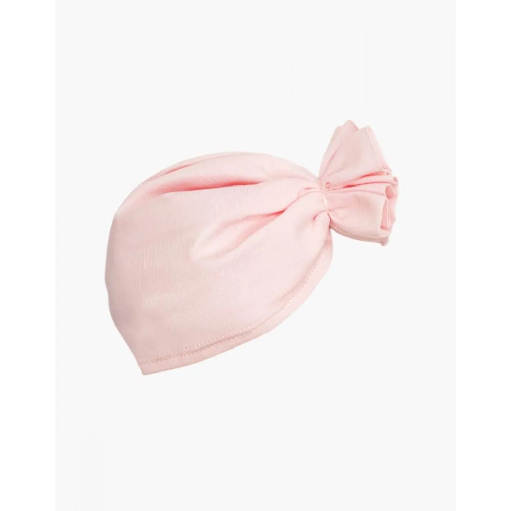 GORDIS- TURBAN FLEUR EN JERSEY ROSE PALE -Minikane