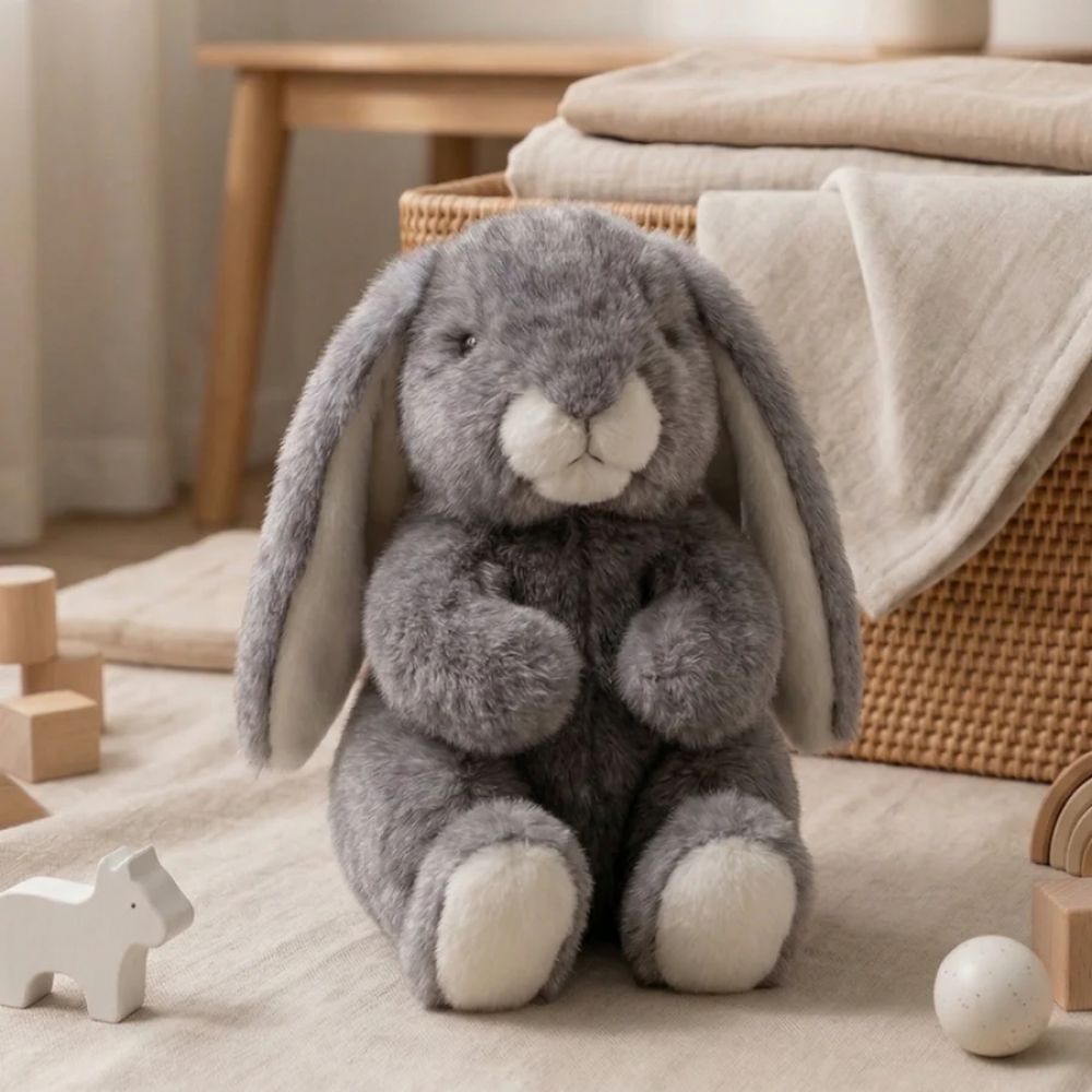 LAPIN ERNEST GRIS 30CM -La Pelucherie