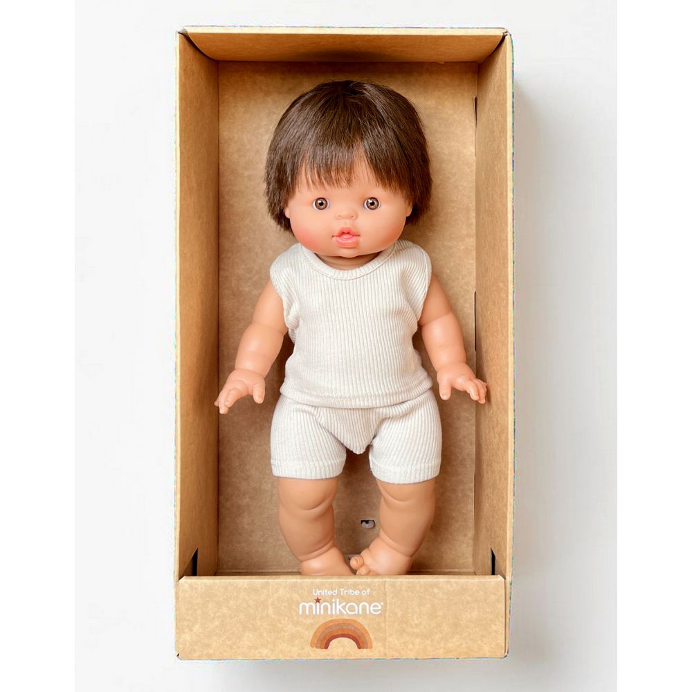 POUPEE 34CM - GORDIS - JULES HABILLE EN DESSOUS LIN DANS SA BOITE -Minikane