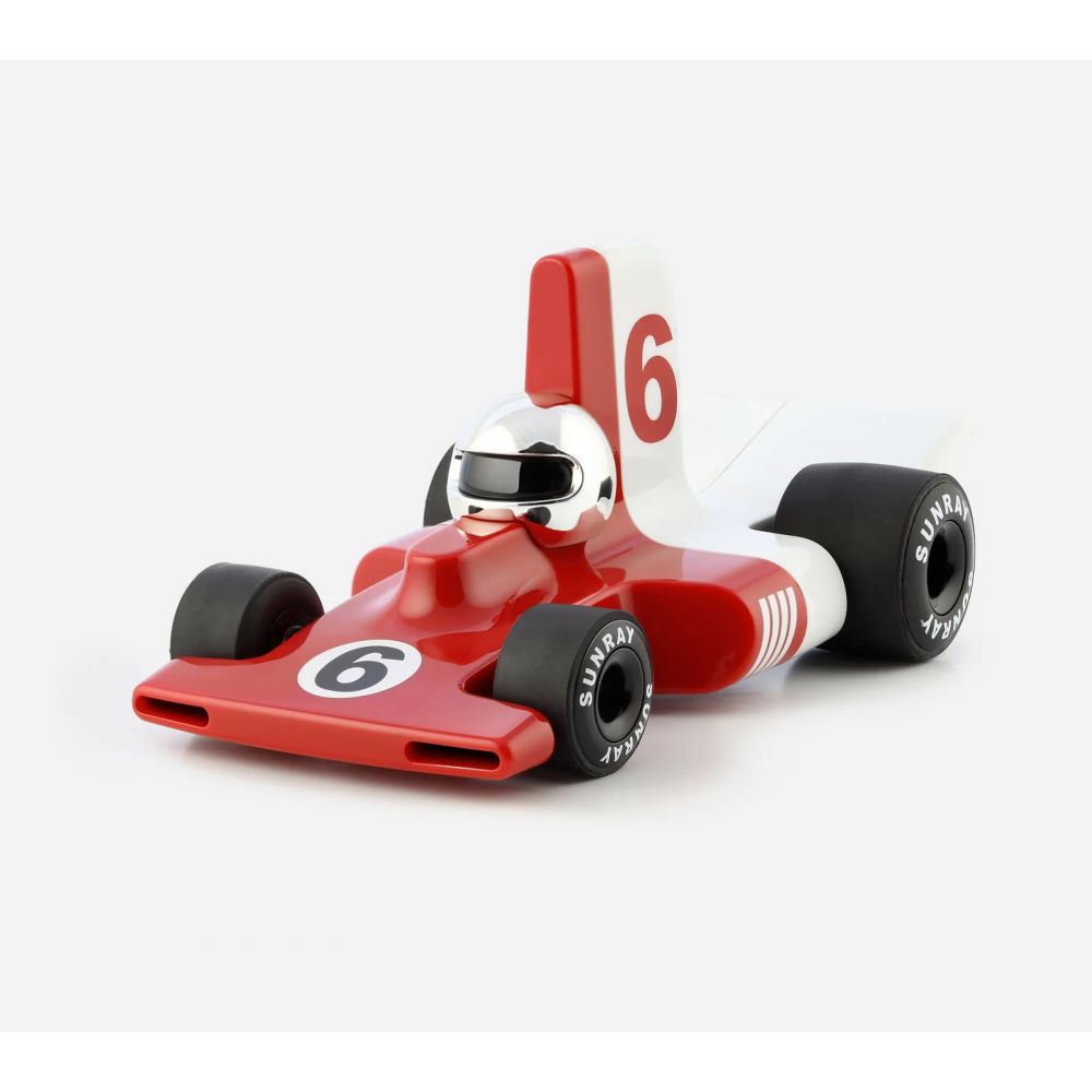 VOITURE VERVE VELOCITA JEAN - ROUGE ET BLANC - 15CM -Playforever