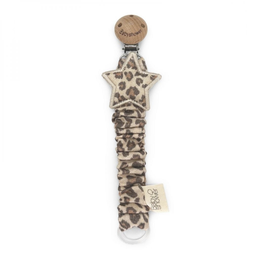 ATTACHE-TETINE WOOD ETOILE WILD PRINT -Babyshower