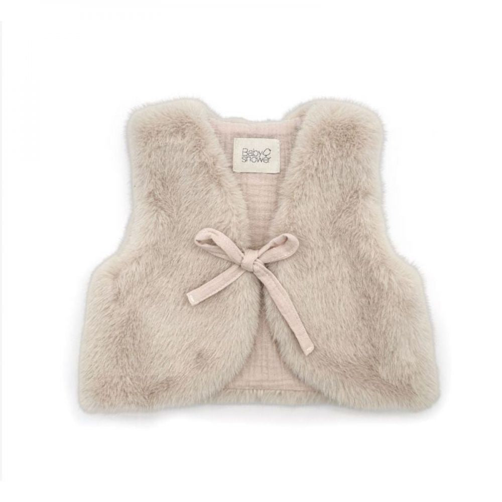 GILET BEBE WARMY PLUSHY CREME -Babyshower
