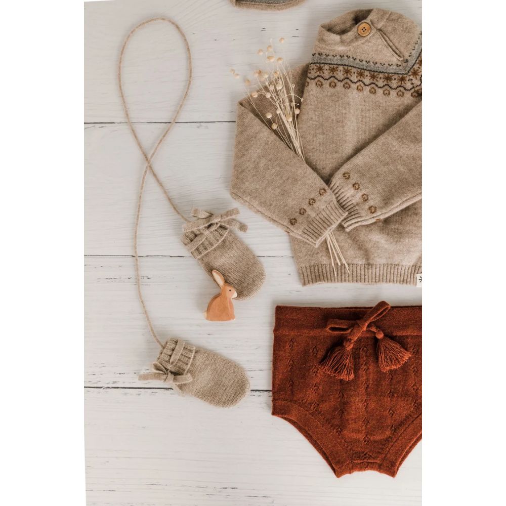 GANTS BEBE EN CACHEMIRE - ALEXANDRE BEIGE -Luno Tricot